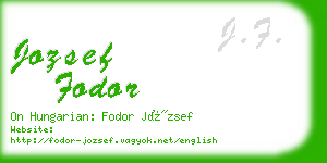 jozsef fodor business card